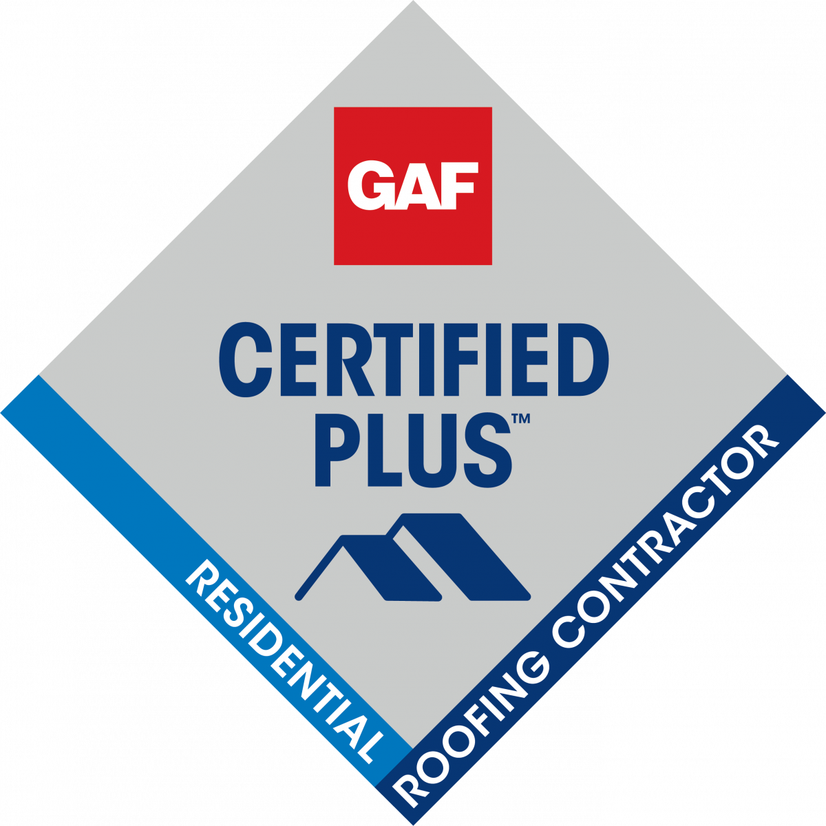GAF Certified Plus Residential Roofing Contractor logo